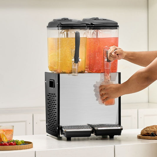 LYJ12LX2 - 12L Dual Tank Cold Juice Dispenser with Fruit Pulp Feature