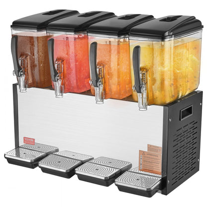 LYJ12LX4 - 12L x 4 Tank Commercial Juice Dispenser with Fruit Pulp Option