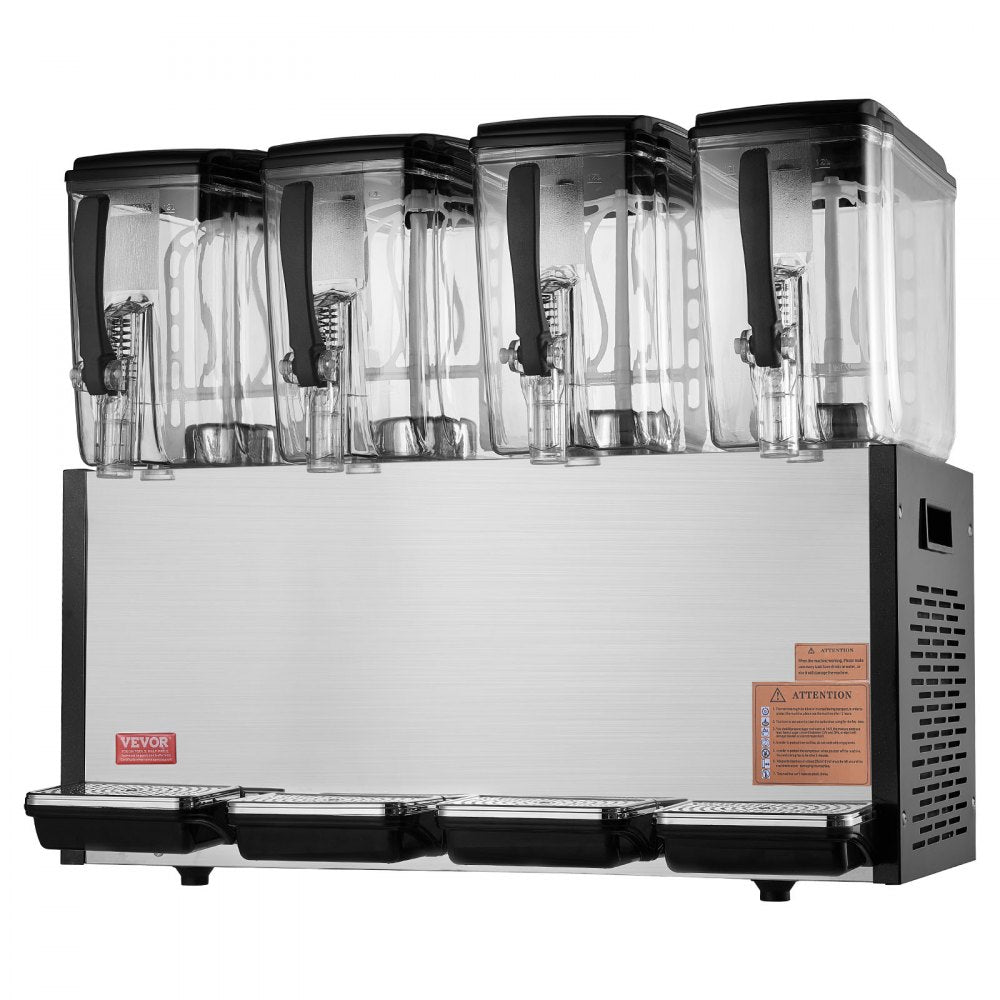 LYJ12LX4 - 12L x 4 Tank Commercial Juice Dispenser with Fruit Pulp Option