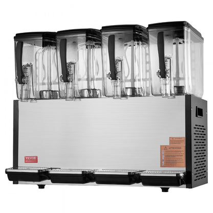 LYJ12LX4 - 12L x 4 Tank Commercial Juice Dispenser with Fruit Pulp Option