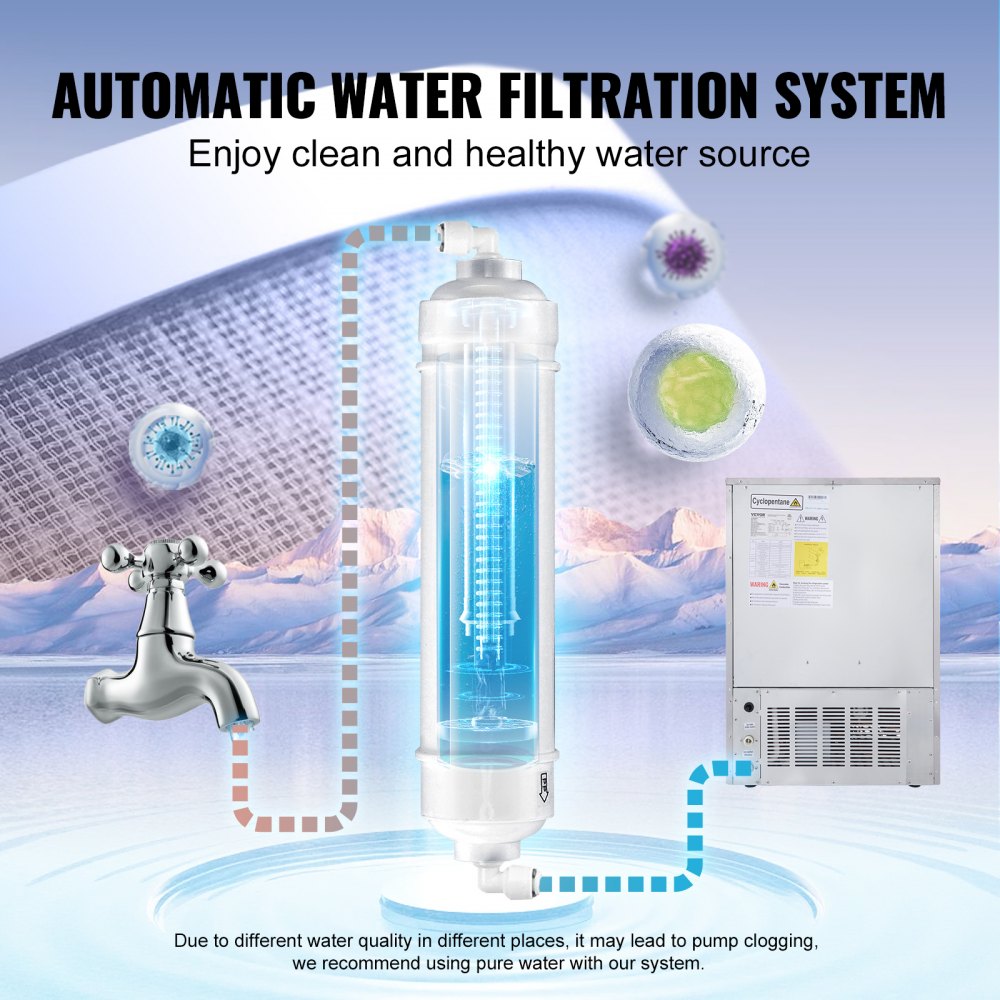 LB160T - Efficient 160lbs/Day VEVOR Ice Maker with 66lbs Storage