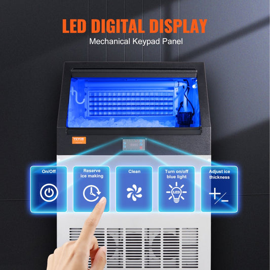 LB200T - 200lbs/Day VEVOR Ice Maker with 90 Cubes in 15 Minutes