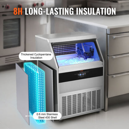 SSX440 - Compact VEVOR Ice Maker: 450 lbs/Day, Self-Cleaning & Frosty Insulation