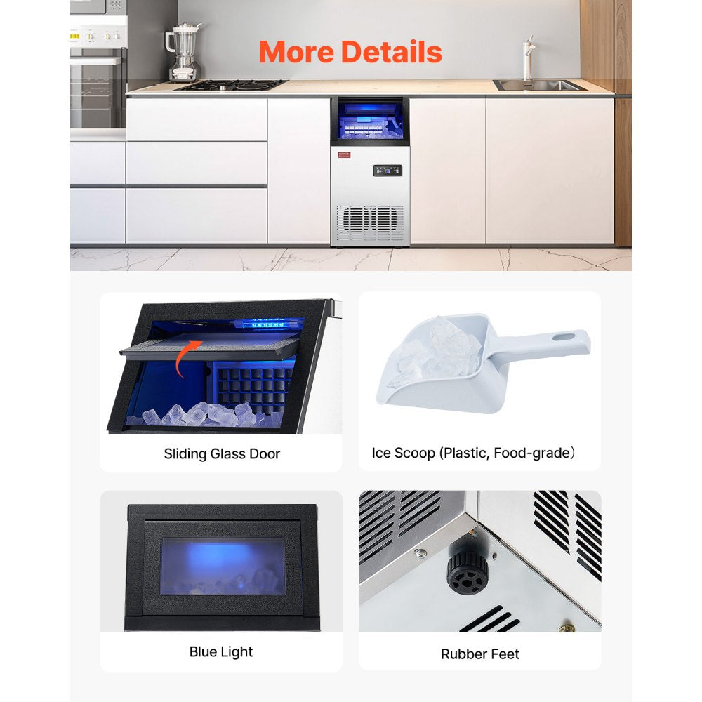 SKF-B40F - 80 lbs Daily Ice Maker with 8-Hour Insulation