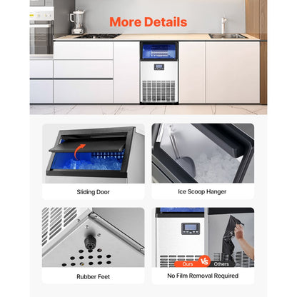 HZB-45 - 100 lbs Ice Maker with Insulation & LED Display