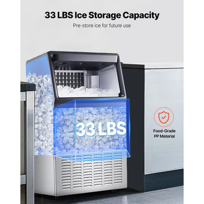 IMC9000A-UL - 150lbs Daily Ice Maker with Auto Cleaning & 33lbs Storage