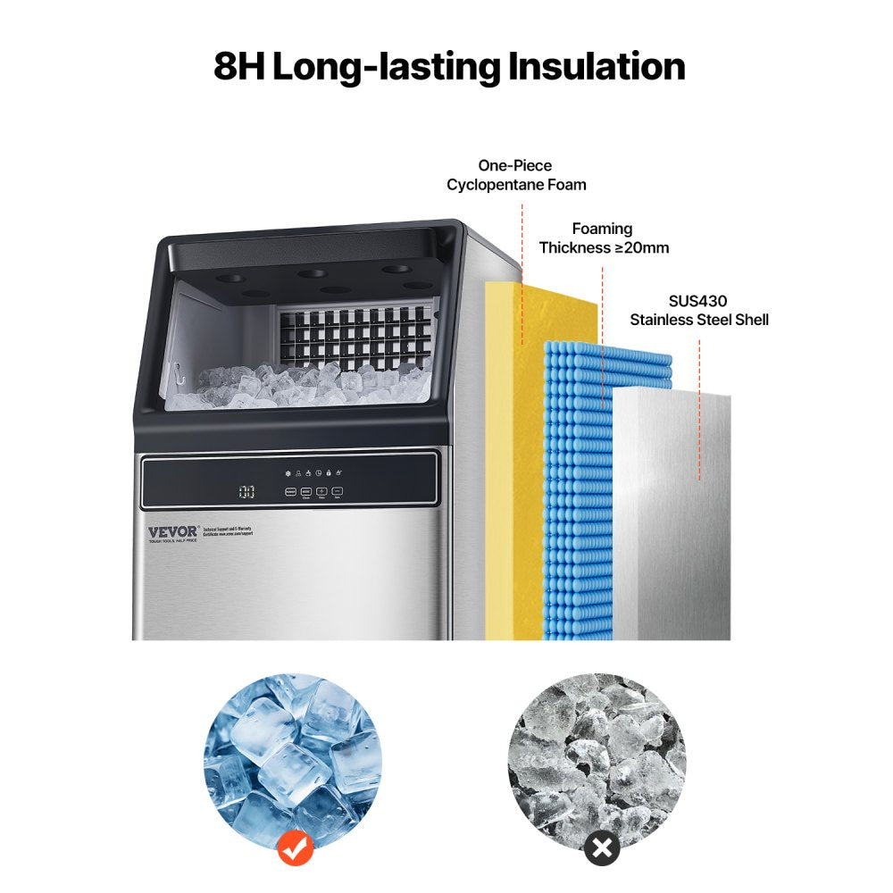 IMC9000A-UL - 150lbs Daily Ice Maker with Auto Cleaning & 33lbs Storage