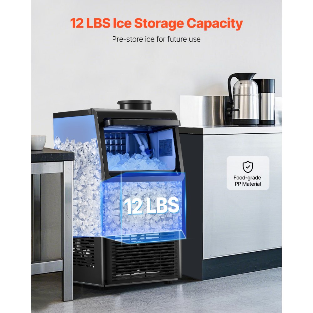 SKF-AT70FT - Compact 70 lbs Ice Maker with 12 lbs Storage & Insulation