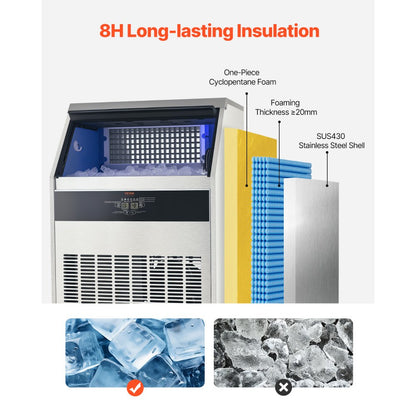 SSX360V - High Efficiency Ice Maker: 440lbs Daily, 88lbs Storage Capacity