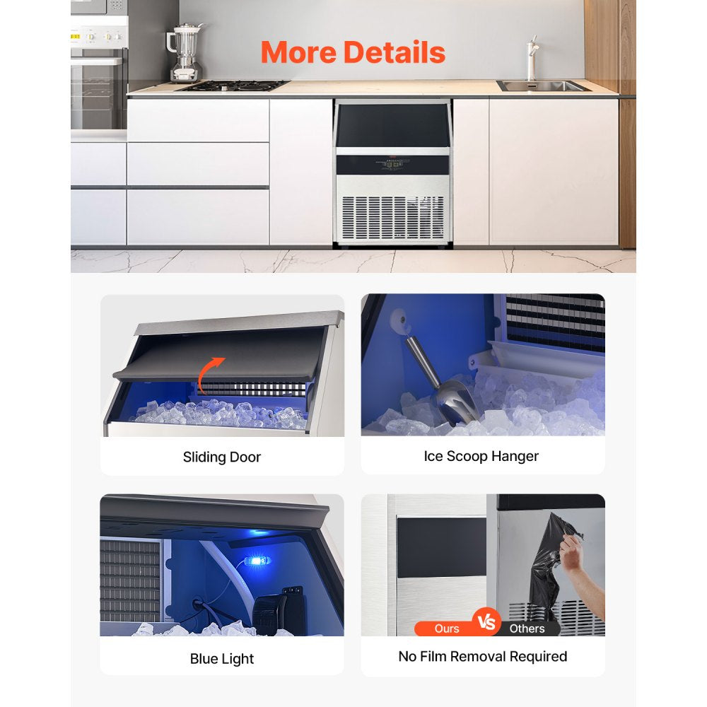 SSX360V - High Efficiency Ice Maker: 440lbs Daily, 88lbs Storage Capacity