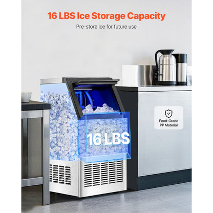 SKF-BZ80F - 100lbs/Day Compact Ice Maker with Self-Cleaning Function