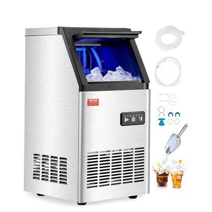 SKF-BZ80F - 100lbs/Day Compact Ice Maker with Self-Cleaning Function