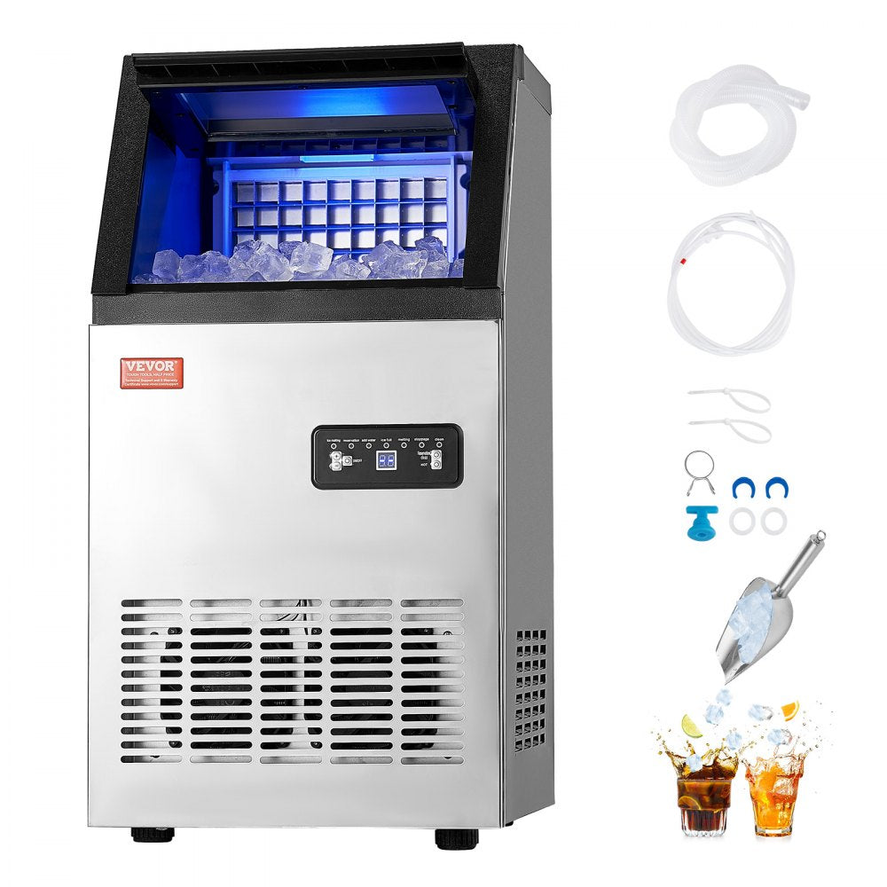SKF-BZ80F - 100lbs/Day Compact Ice Maker with Self-Cleaning Function