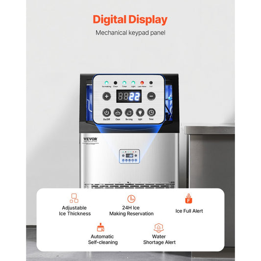 CIM-500T - 90lbs/day Ice Maker with Smart Control and Self-Cleaning