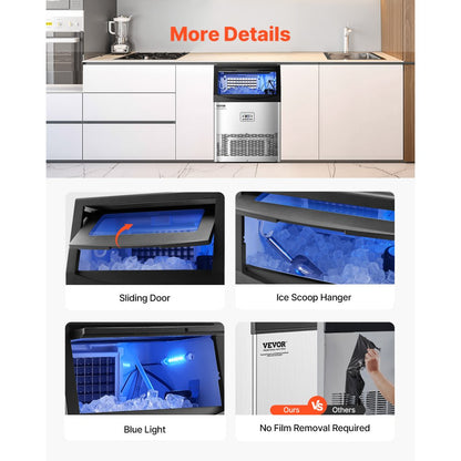 CIM-500T - 90lbs/day Ice Maker with Smart Control and Self-Cleaning