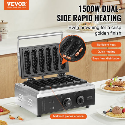 HT-119 - Stainless Steel Waffle Baker with Timer for Perfect Waffles