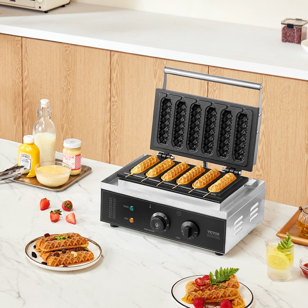 HT-119 - Stainless Steel Waffle Baker with Timer for Perfect Waffles