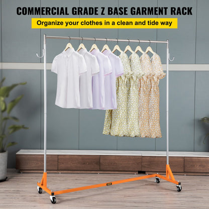 SZOON611 - Heavy-Duty Rolling Garment Rack with Lockable Casters