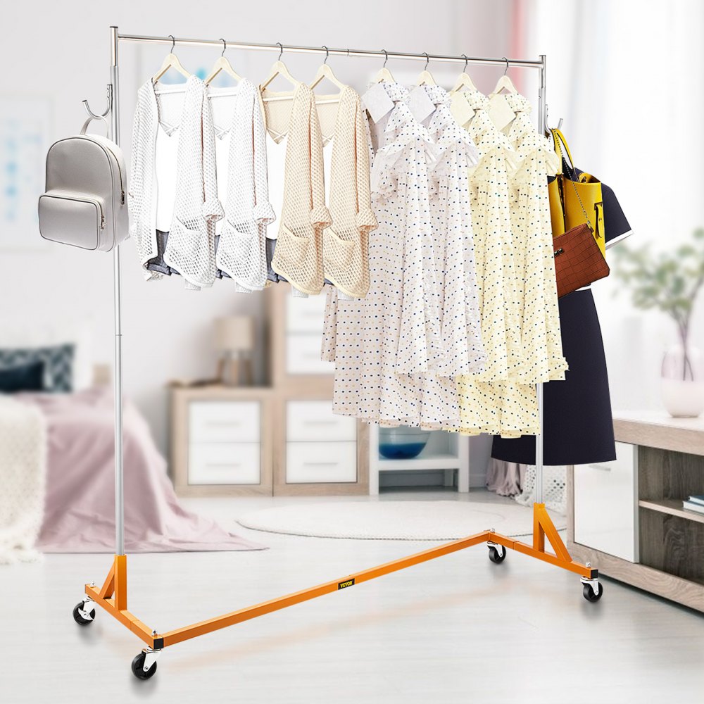 SZOON611 - Heavy-Duty Rolling Garment Rack with Lockable Casters