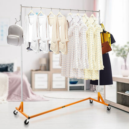 SZOON611 - Heavy-Duty Rolling Garment Rack with Lockable Casters
