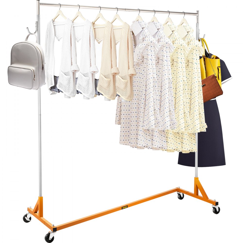 SZOON611 - Heavy-Duty Rolling Garment Rack with Lockable Casters