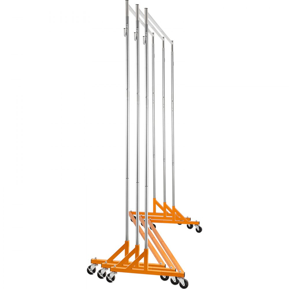 SZOON3611 - Heavy-Duty Adjustable Z Rack with Lockable Casters for Clothes