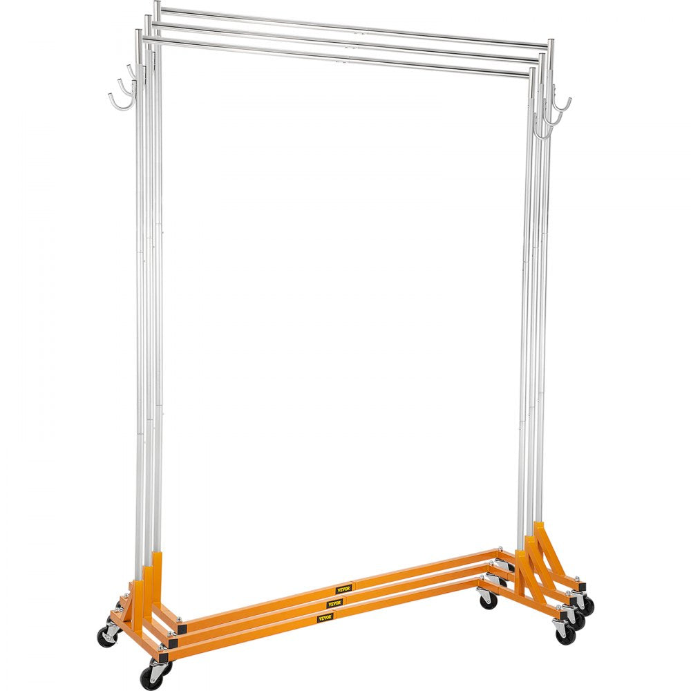 SZOON3611 - Heavy-Duty Adjustable Z Rack with Lockable Casters for Clothes