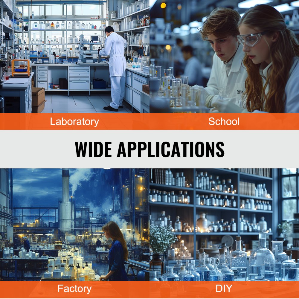 YHEO-5 - Adjustable Stainless Steel Lab Stand with 8.3"x5.3" Cast Iron Base