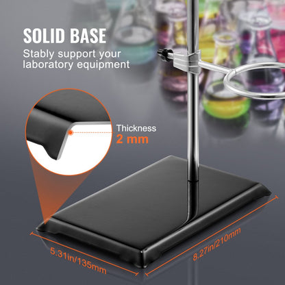YHEO-4 - Durable Stainless Steel Lab Stand Support, 23.6" with Adjustable Clamps