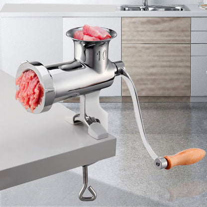 010503373782 - Premium Stainless Steel Manual Meat Grinder with Sausage Stuffing Tube
