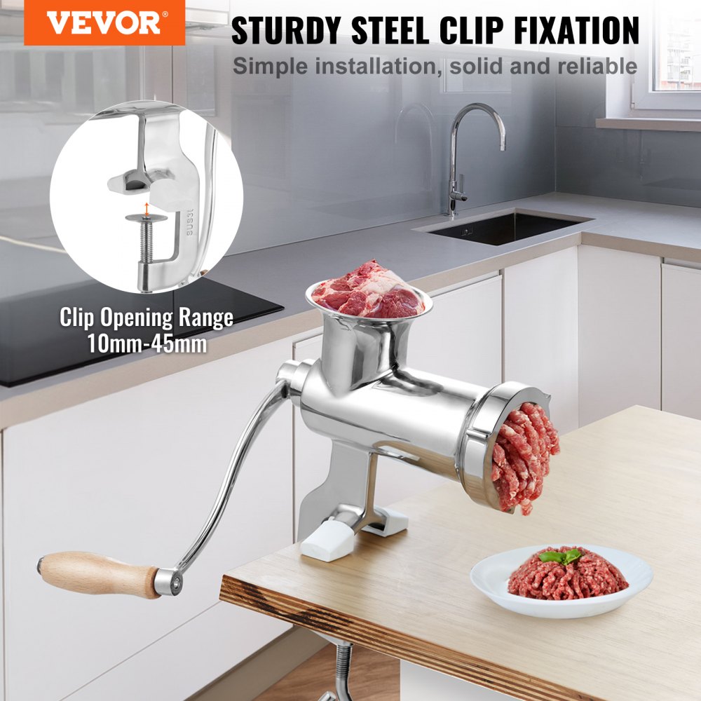 010503373782 - Premium Stainless Steel Manual Meat Grinder with Sausage Stuffing Tube