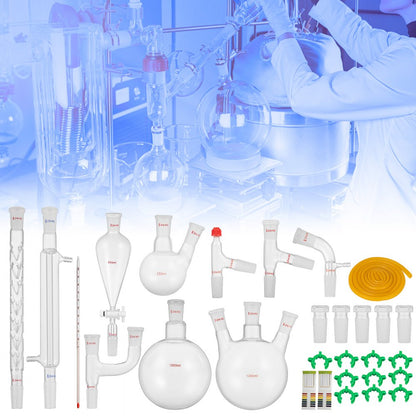 29PC & 24/40 - 29-Piece Distillation Glassware Set for Essential Oils