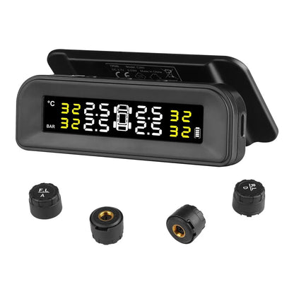 C260 - Real-Time RV Tire Pressure Monitor with 4 Sensors & Solar Charging