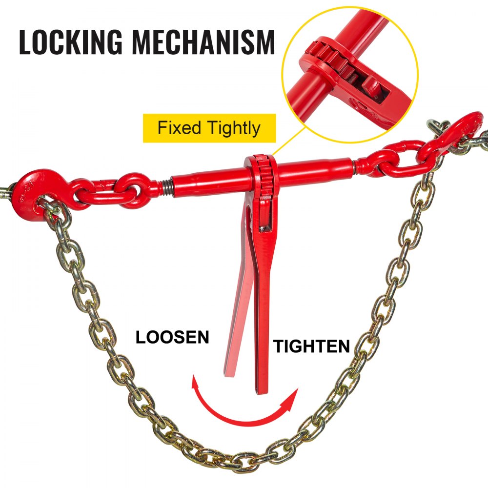 010923454330 - Heavy-Duty Ratchet Chain Binder 5/16" to 3/8" Capacity 6600lbs