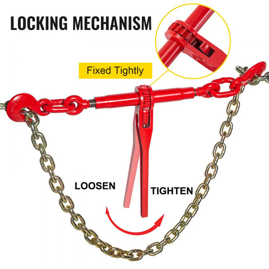 010923454330 - Heavy-Duty Ratchet Chain Binder 5/16" to 3/8" Capacity 6600lbs