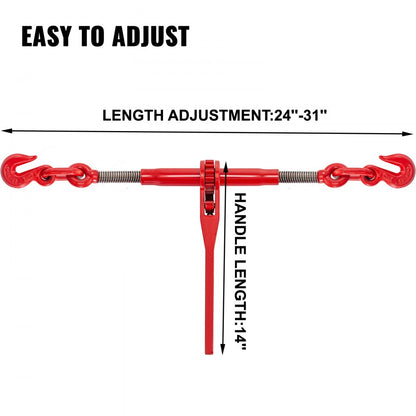 010923454330 - Heavy-Duty Ratchet Chain Binder 5/16" to 3/8" Capacity 6600lbs