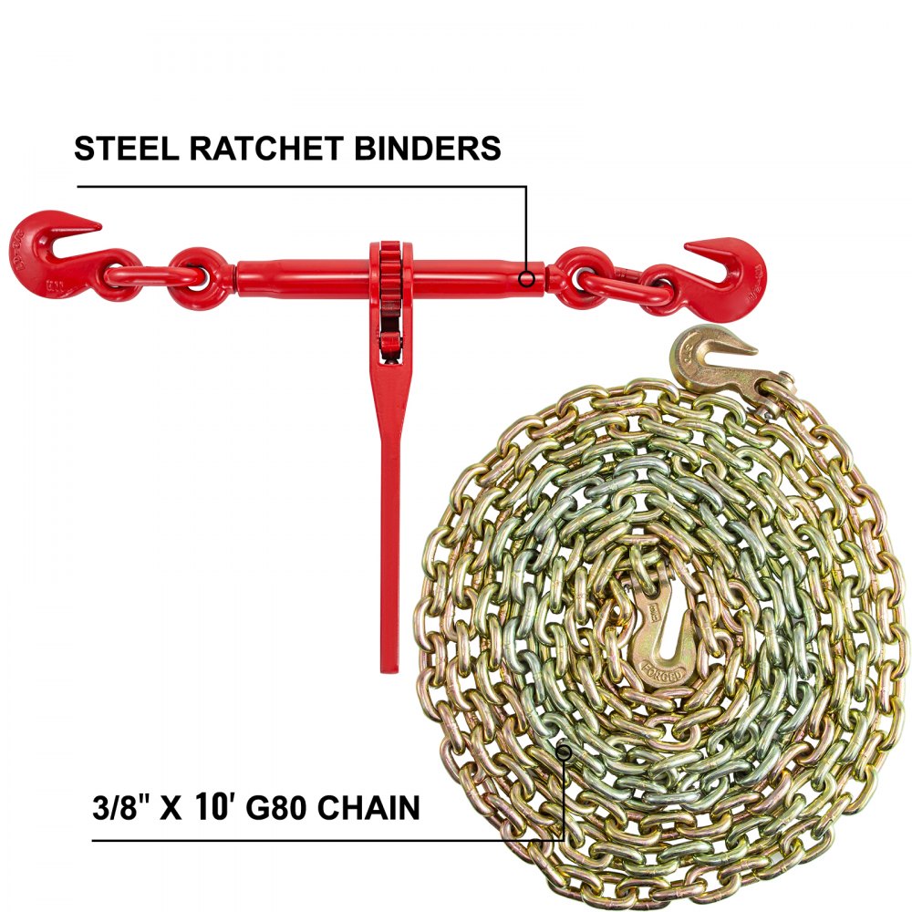010769420057 - Heavy-Duty Steel Chain Binder 9215lbs Strength, Industrial Use