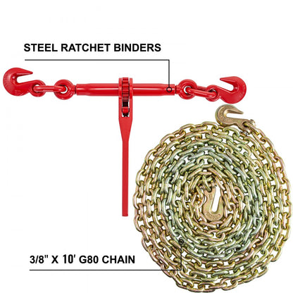 010769420057 - Heavy-Duty Steel Chain Binder 9215lbs Strength, Industrial Use