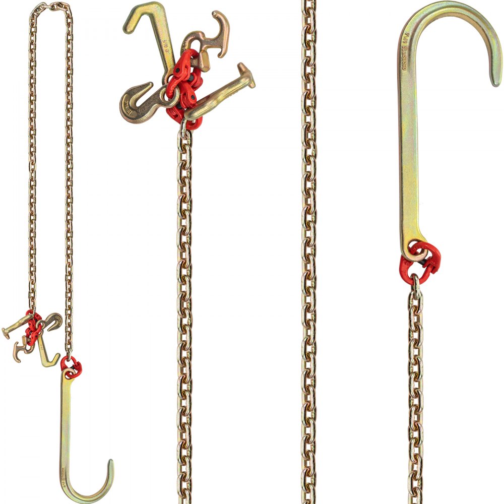 11.5 ft J Hook Bridle - Heavy-Duty Steel Tow Chain with G80 Strength