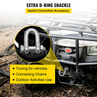 4.3 ft V Bridle Chain - G80 Steel Tow Chain with Hooks