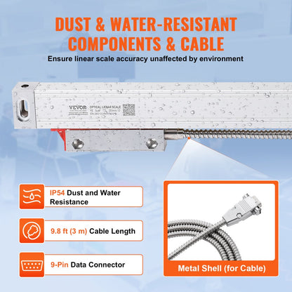 SNS-3V-YE102024 - 3 Axis DRO Display Kit with 5 Micron Precision Scales
