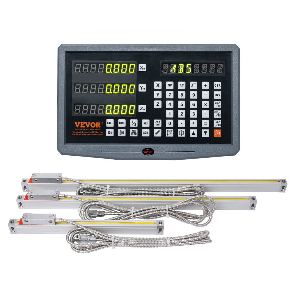 SNS-3V-YE102024 - 3 Axis DRO Display Kit with 5 Micron Precision Scales