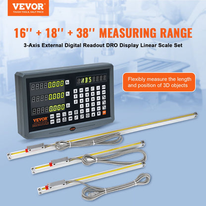 SNS-3V-YE161838 - VEVOR 3 Axis Digital Readout Kit for Precision Milling