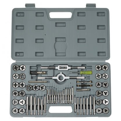 60PC - Metric & SAE Tap and Die Set for Home & Automotive Tasks