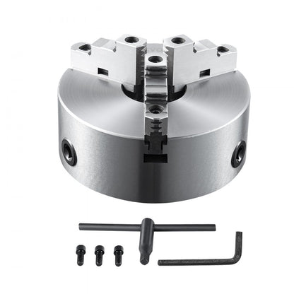 K11-250 - 10" VEVOR 3-Jaw Lathe Chuck, 0.24-9.84" Clamping Range