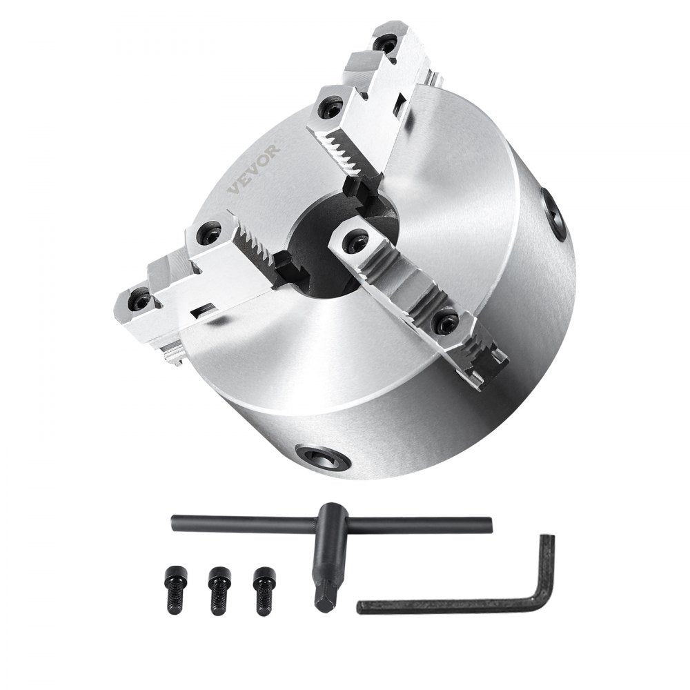 K11-250 - 10" VEVOR 3-Jaw Lathe Chuck, 0.24-9.84" Clamping Range