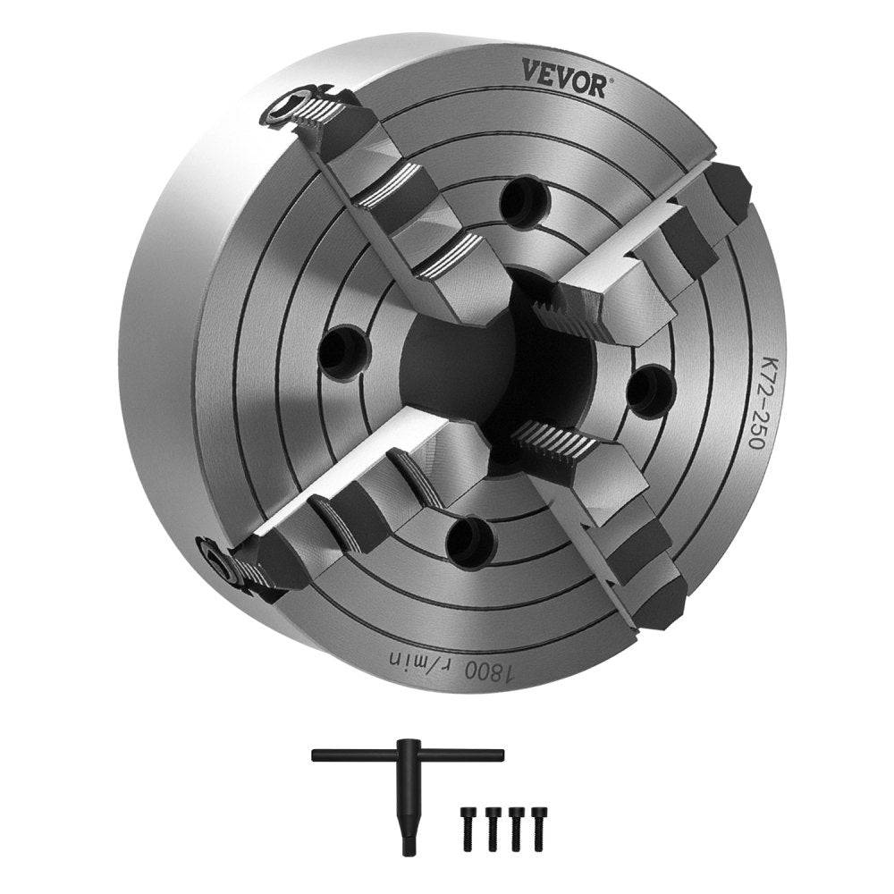 K72 250 - Durable 10-Inch HT300 Lathe Chuck for Precision Machining