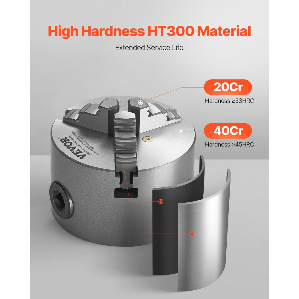 K11 80 - 3-Inch Durable Self-Centering Lathe Chuck for Precision Work