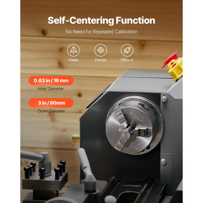 K11 80 - 3-Inch Durable Self-Centering Lathe Chuck for Precision Work