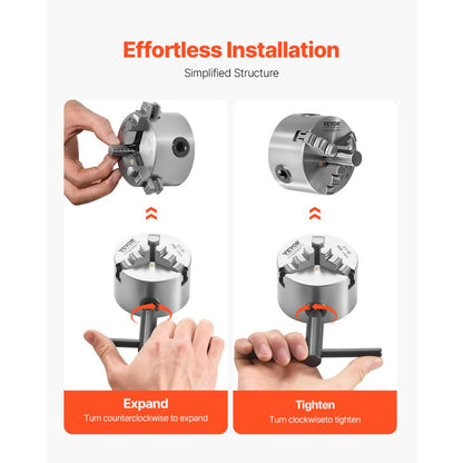 K11 80 - 3-Inch Durable Self-Centering Lathe Chuck for Precision Work